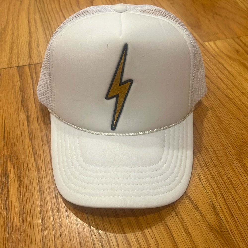 BRAND NEW WITH TAG aviator nation white lightning bolt unisex hat